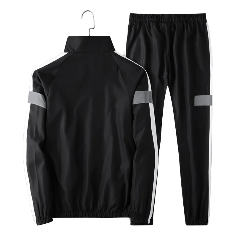 Men’s Reflective Hip Hop Tracksuit – Patchwork Sweatshirt & Pants 2-Piece Sports Suit - Image 5