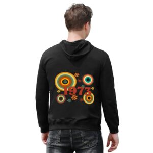 1973 Men’s Hoodie Autumn Casual Sweatshirt Classic Style Pullover Hooded Top