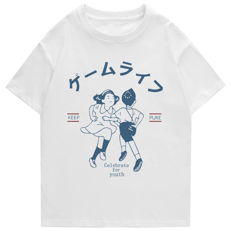 Japanese Kanji Hip Hop T-Shirt for Men – Harajuku Streetwear Cotton Tee - Image 6