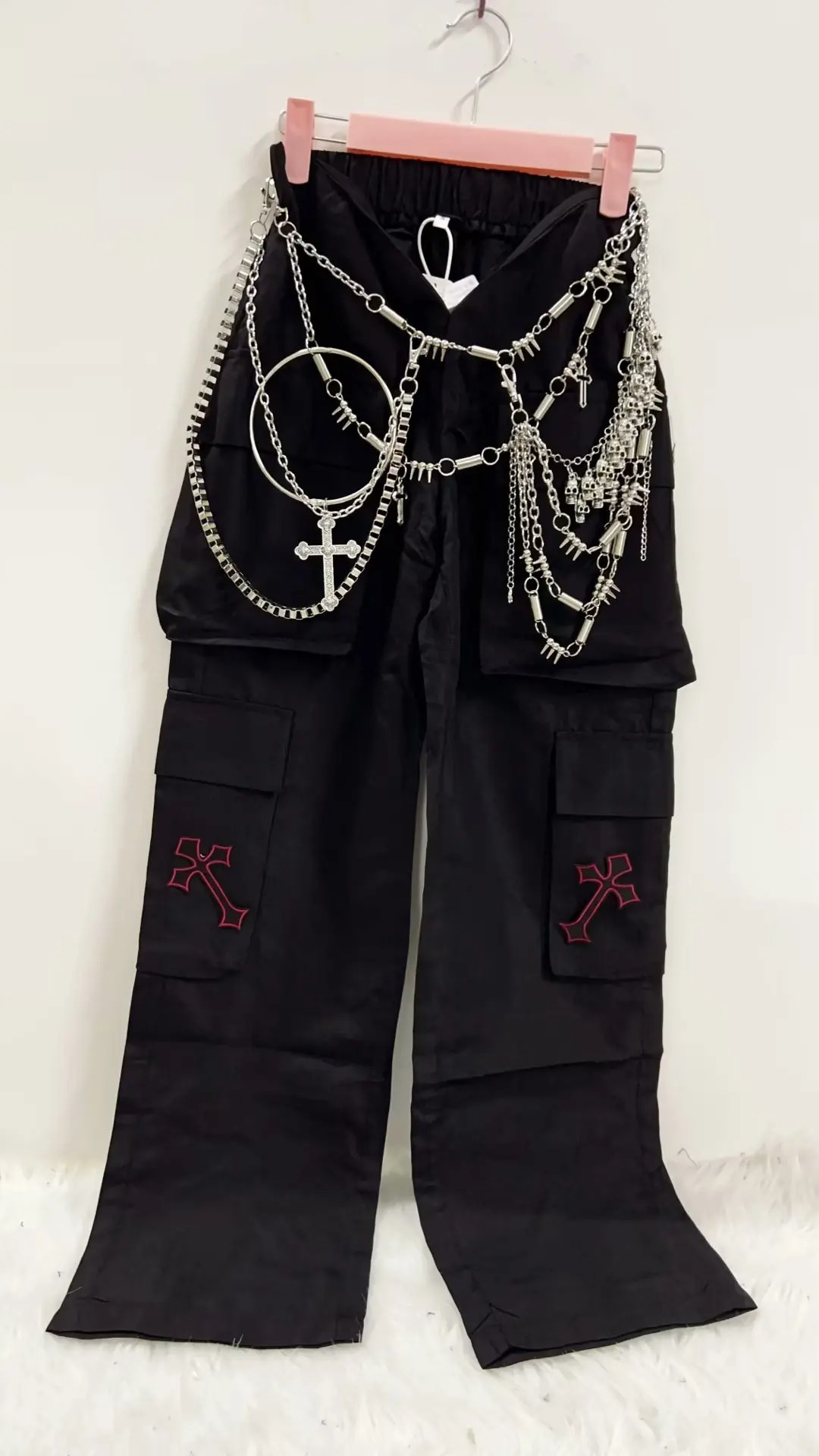 Gothic Y2K Harajuku Trousers Punk Aesthetic High Waist Unique Street Style Pants - Image 3
