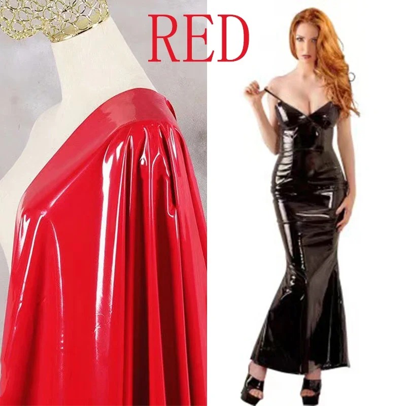 Summer Women Faux Latex Spaghetti Strap Maxi Dress – Sexy Sleeveless Shiny PVC Mermaid Party Dress - Image 2