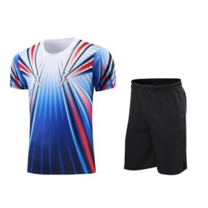Badminton & Tennis Sports Set for Men Women & Kids – 3D Printed Quick Dry T-Shirt Suit