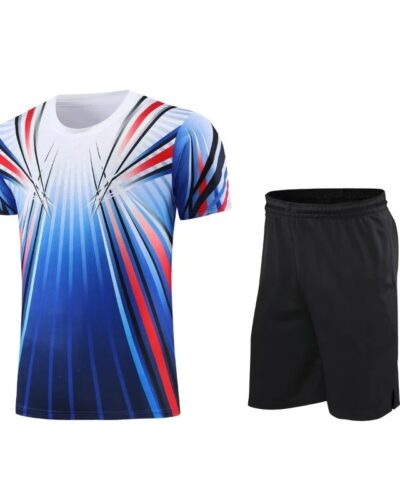 Badminton & Tennis Sports Set for Men Women & Kids – 3D Printed Quick Dry T-Shirt Suit
