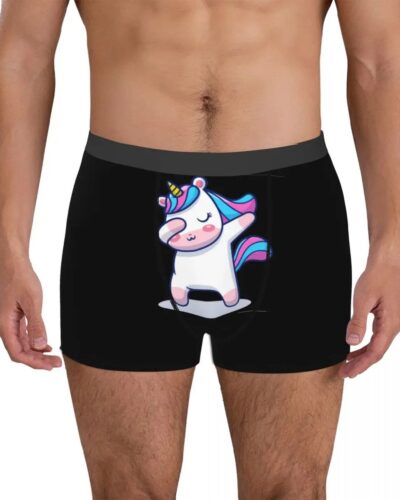 Men’s Unicorn Boxer Briefs – Cute Funny Novelty Breathable Underwear