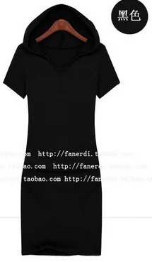 2025 New Fashion Women’s Casual Hooded Knee-Length Dress | Plus Size XS–10XL Summer Cotton Dress - Image 2