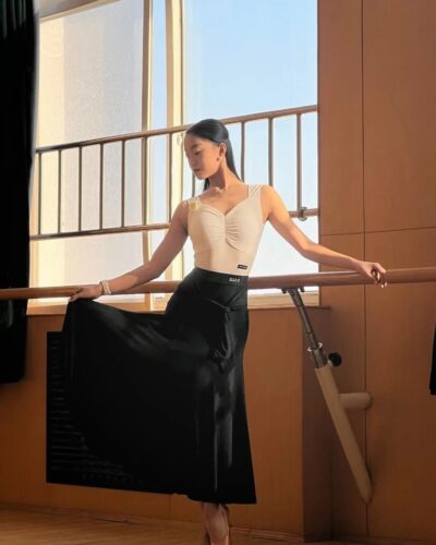 Ballroom Dance Clothes Women Sleeveless Flower Tops Black Ballroom Skirt Adult Latin Performance Costume Waltz Dresses DNV17958