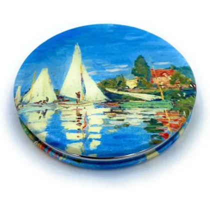 Pretty Compact Mirror Cute Handheld Mirror for Girls Folding Mirror for Purses Small Makeup Mirror Pocket Size Cosmetic Mirror