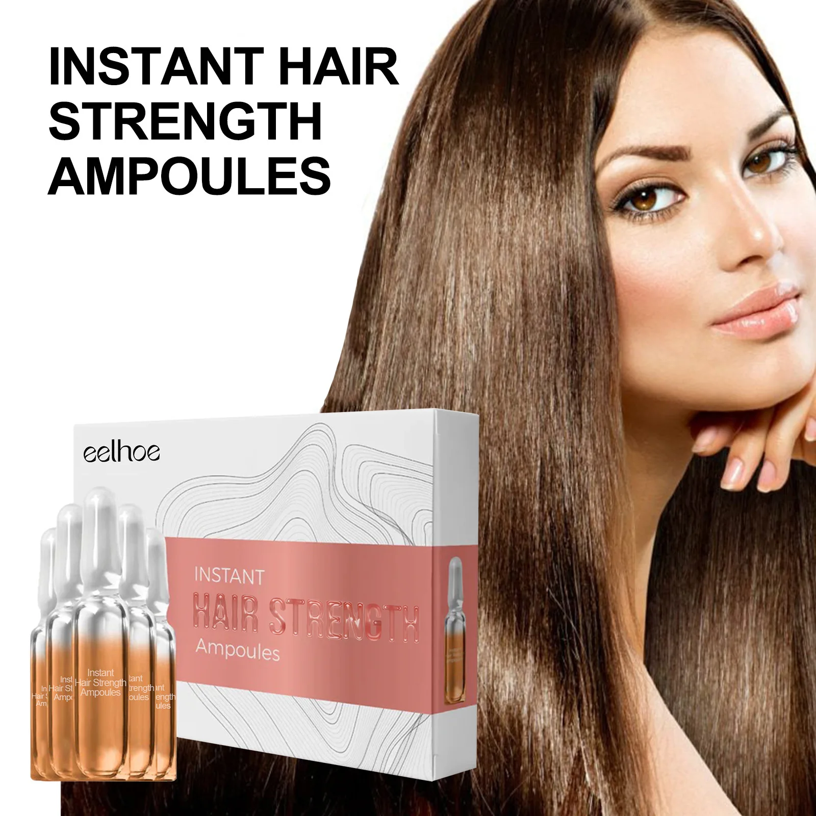 Eelhoe 2mlx7 Instant Hair Reborn Ampoules Anti Hair Loss Nourish Scalp Smooth Repair Regrowth Thicken Hair Strength Ampoules