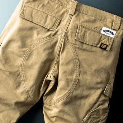 Male Trousers Stretch Loose Khaki Korean Men's Cargo Pants Big Size Aesthetic Harajuku High Quality With Stylish Long