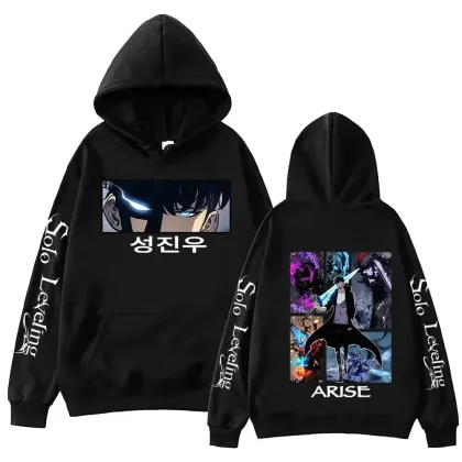 Solo Leveling Vintage 90s Hoodie Men and Women Hip-hop Sports Harajuku Pullover Sweatshirt Spring Sweatshirt