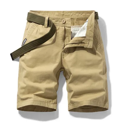 Men Summer Casual Solid Casual Cargo Shorts Men Fashion Cotton Tactical Shorts Pants Men Outdoor Breathable Joggers Shorts Male