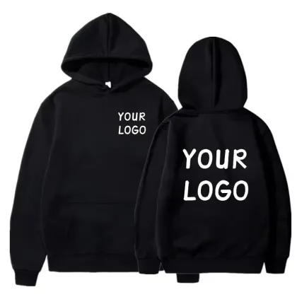 DIY Custom Your Brand LOGO  Men Women Casual Hoodie  Top Solid Color Pullover Street Personality Sweatshirt Custom Gifts