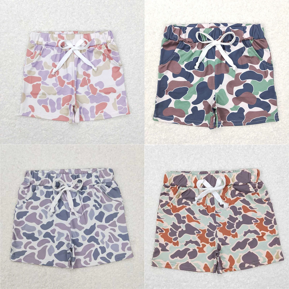 Wholesale Hot Sale RTS Kids Shorts For Baby Boys Girls Camouflage Pocket Shorts For Children Boutique Children's Clothing
