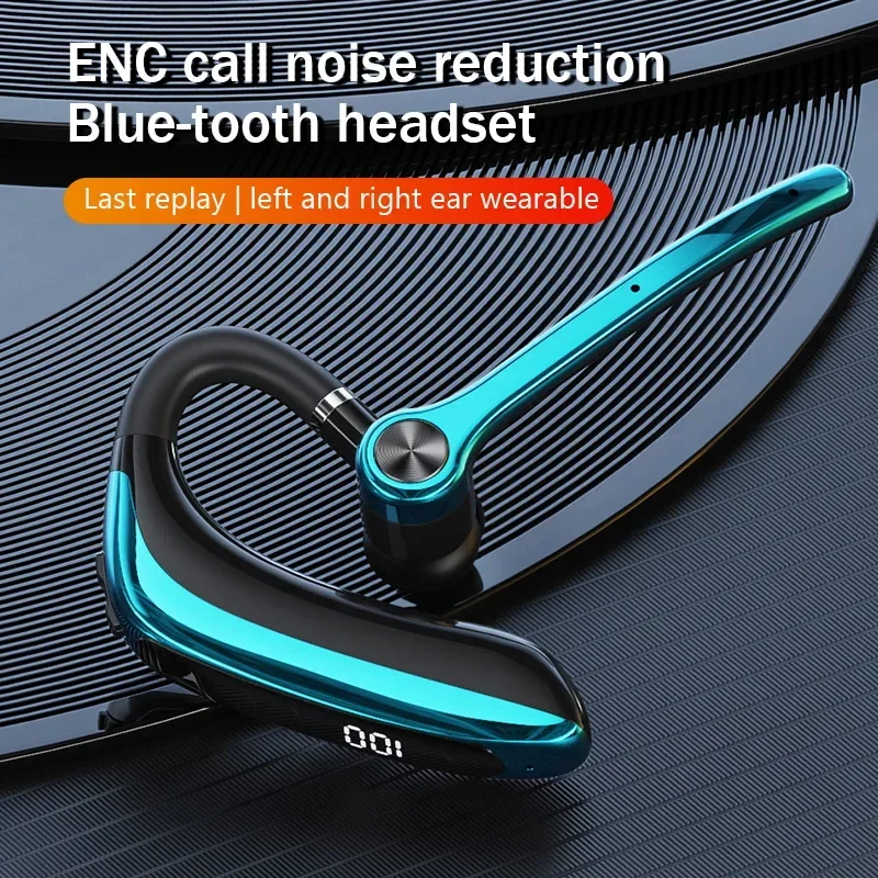 EARDECO Portable Wireless Bluetooth Headset Ear Hook Noise Reduction Single Ear Sports Running Business Wireless Game Headset
