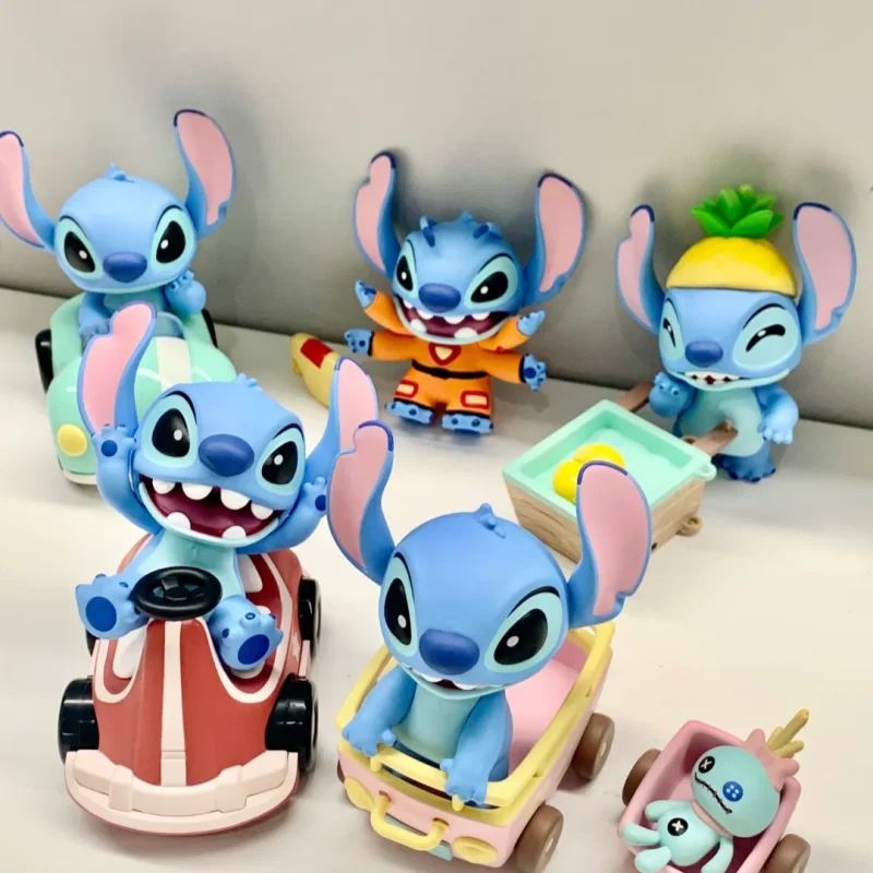 New Anime Character Tour Series Cute Alien Dog Stitch Mysterious Blind Box Cute Handmade Ornament Cycling Diary Birthday Gift