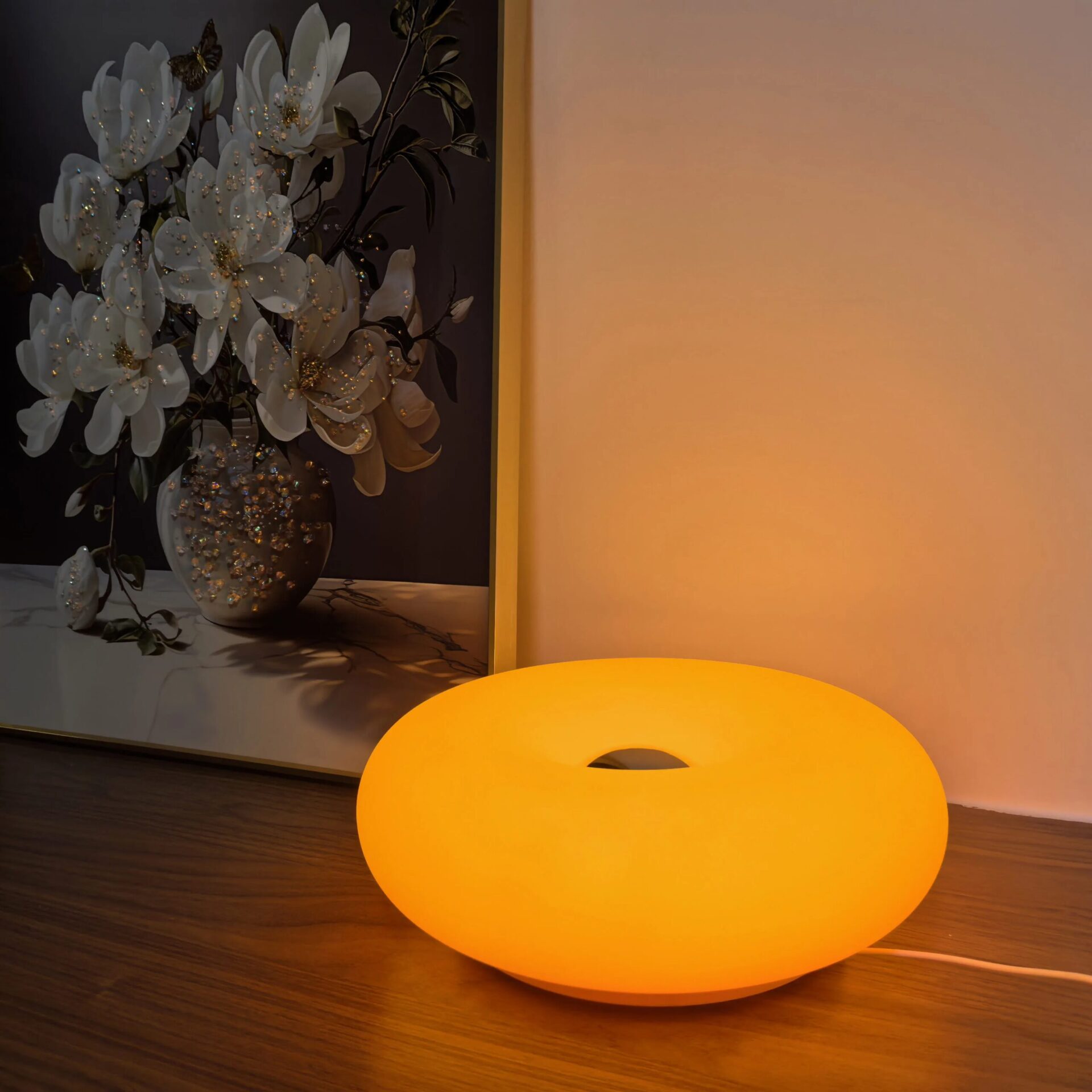 Bauhaus table lamp USB plug bedroom bedside lamp living room dining room decoration donut ambient light