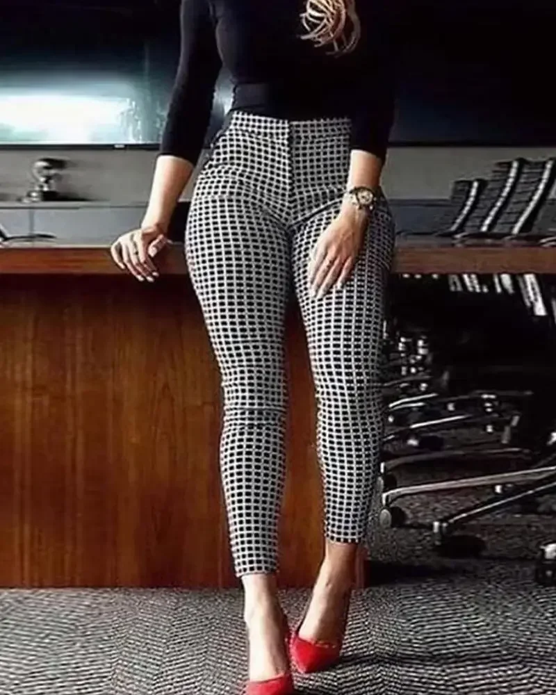 Fashion Casual Women trousers High Waist Skinny Pants Female Trousers Pants Casual Pants