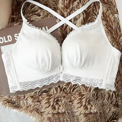 Glamour Front Closure Padded Bras Small Busts Push Up No Underwire Designed with Extra Padding for Confident and Alluring Look