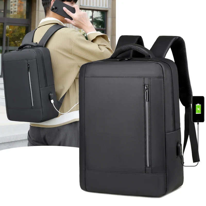 Minimalist Business Waterproof Backpack Unisex USB Charging Large Capacity Laptop Bag Multifunctional Stylish Travel Backpack Sc - Image 2