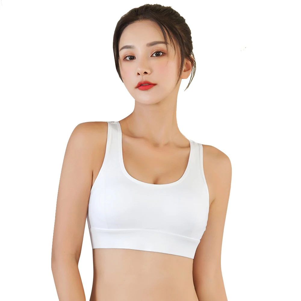 Fitness Bra Top Woman Push Up Wirefree Adjustable Buckle Mesh Nylon Yoga Workout Jogging Sport Underwear Gym Bra Plus Size XXL - Image 5