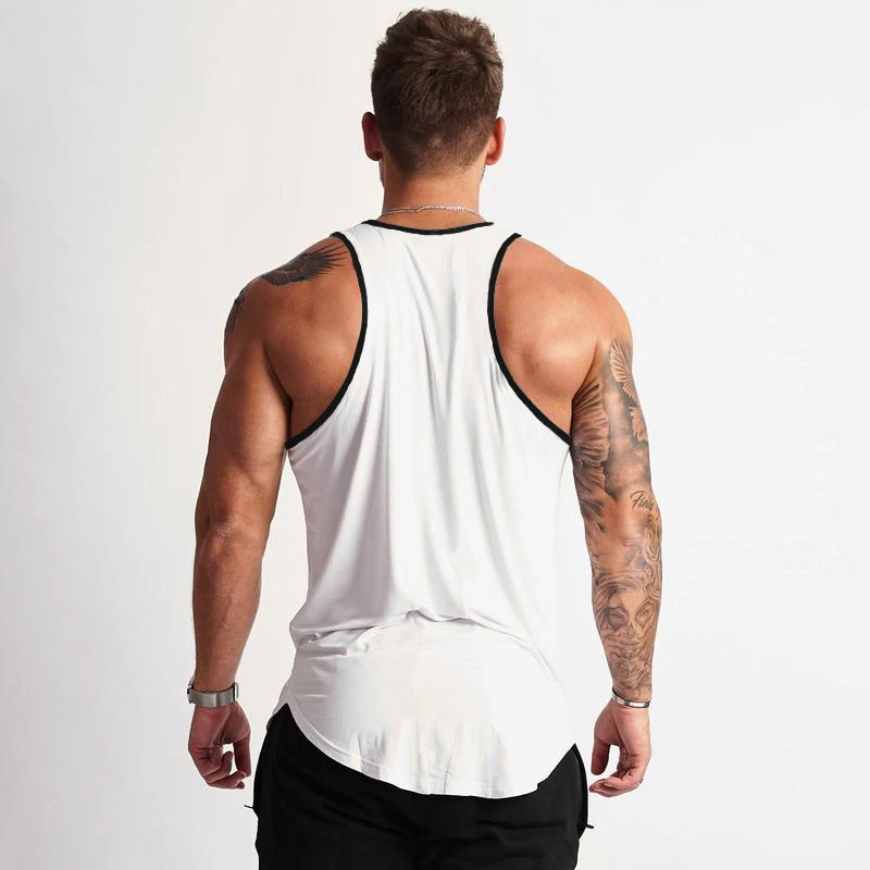 Blank Men's gym clothing Bodybuilding tank top Man summer fashion sleeveless shirt cotton fitness sportswear slim muscle vests - Image 6