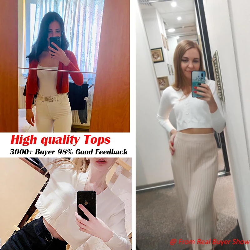 Knitted Cropped Cardigan Women Korean Short Sweater Long sleeve Crop Top V neck Fashion Y2k Clothes Green Blue - Image 6