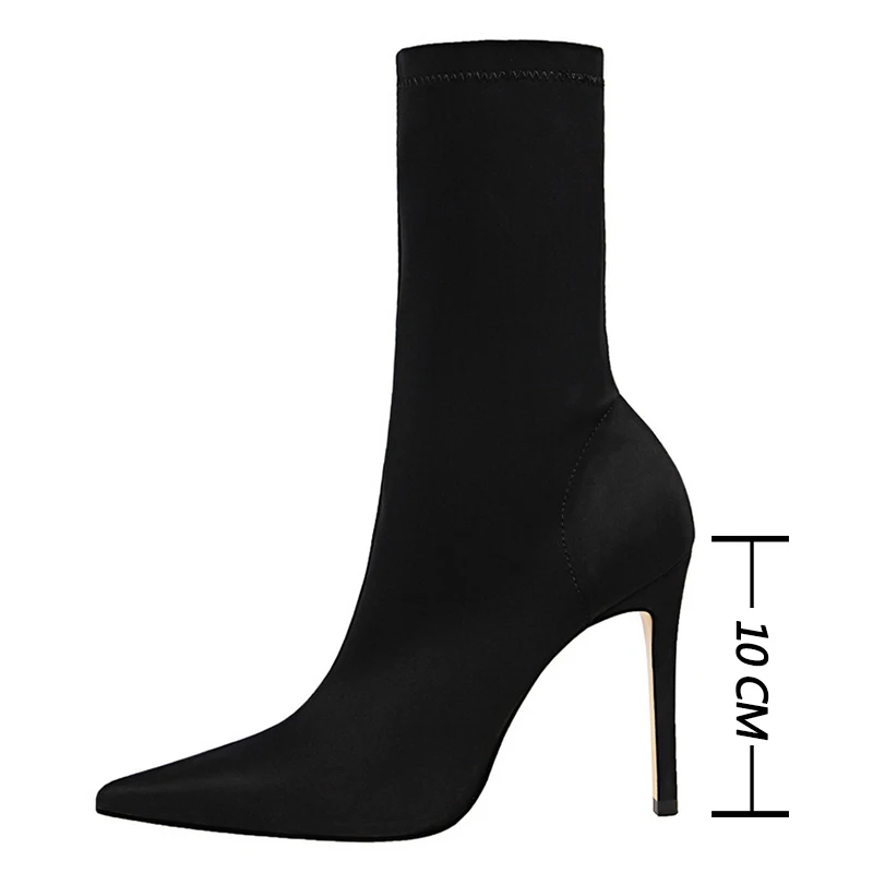 BIGTREE Shoes Women Boots Fashion Ankle Boots Pointed Toe Stretch Boots Autumn Stiletto Socks Boots High Heels Ladies Shoes 2025 - Image 6