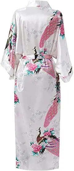 Rayon Robes Women Nightwear Flower Home Clothes Intimate Lingerie Casual Kimono Bath Gown Lady Sexy Night Dress Oversize 3XL - Image 2
