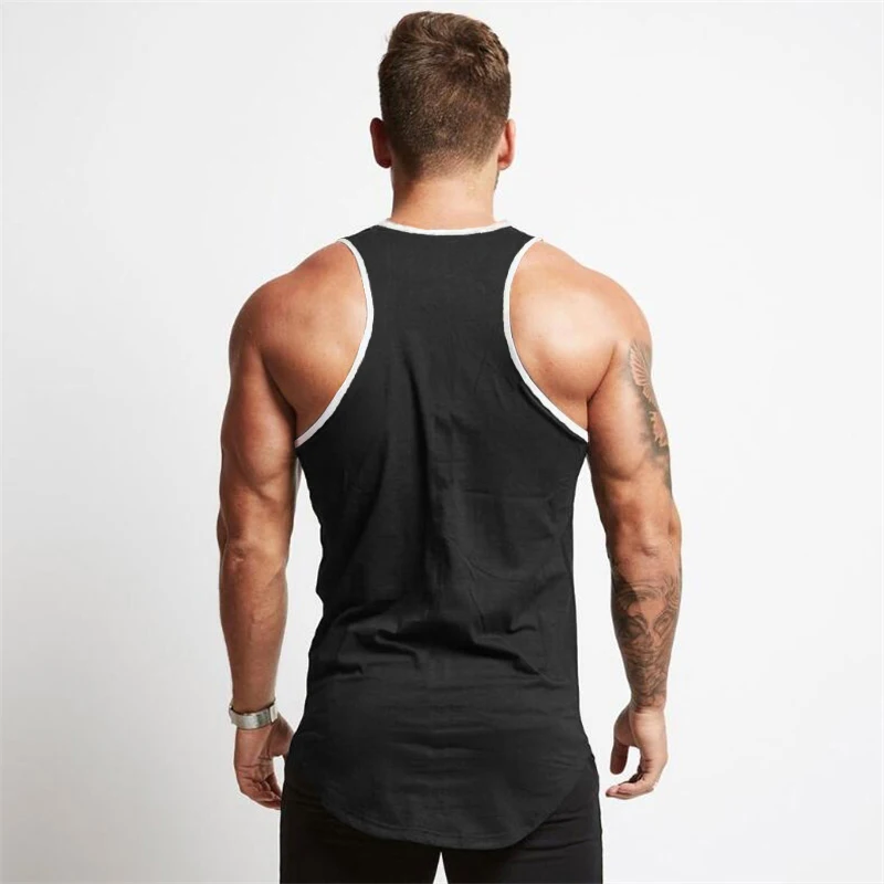 Blank Men's gym clothing Bodybuilding tank top Man summer fashion sleeveless shirt cotton fitness sportswear slim muscle vests - Image 3