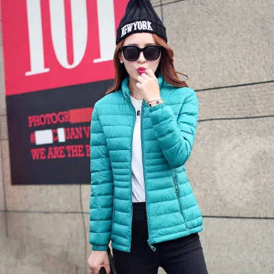Down Jacket Winter Coat Women Parkas New 2017 Fashion Plus Size Cotton Padded Coat Stand Collar Thin Women Warm Jacket TB7702 - Image 4