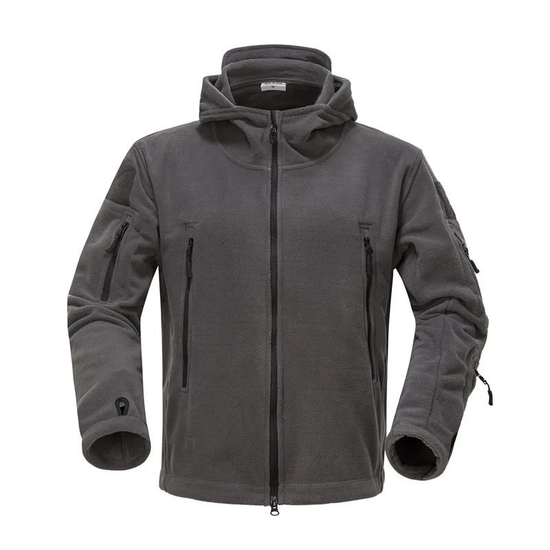 New Outdoor Fleece Softshell Jacket Military Tactical Man Polartec Thermal Polar Hooded Outerwear Coat Army Clothes - Image 3
