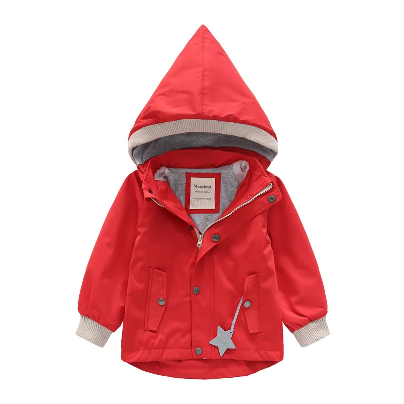 Baby and Girls Boys Plain Waterpoof Lined Hooded Zip Jackets School Kids Track Coats Child Outfit Tops Windbreaker 2-11Yr - Image 5