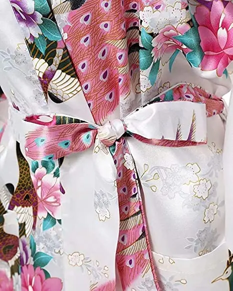 Rayon Robes Women Nightwear Flower Home Clothes Intimate Lingerie Casual Kimono Bath Gown Lady Sexy Night Dress Oversize 3XL - Image 4