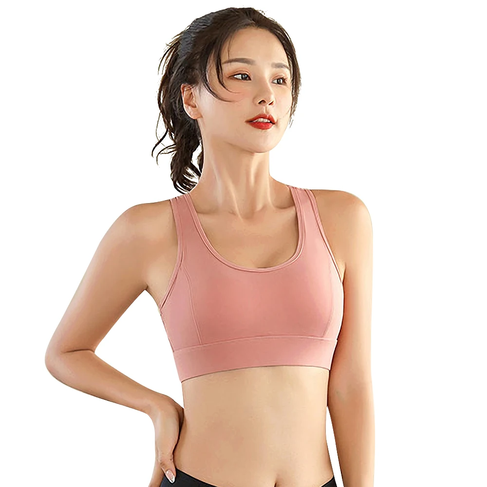 Fitness Bra Top Woman Push Up Wirefree Adjustable Buckle Mesh Nylon Yoga Workout Jogging Sport Underwear Gym Bra Plus Size XXL - Image 3