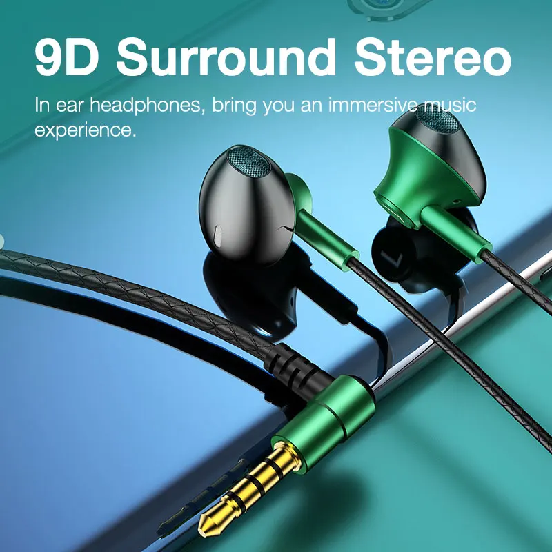 EARDECO Hifi Wired Headphones Bass 3.5mm With Mic Wired Earphone Headphone Wire Headsets Earbuds Sports Stereo Noise Reduction - Image 2
