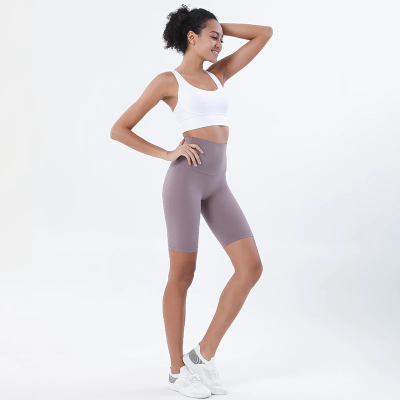 SOISOU Nylon Women's Shorts Gym Yoga Cycling Shorts High Waist Elastic Breathable No T Line Fitness Womens Clothing 24 Colors - Image 5