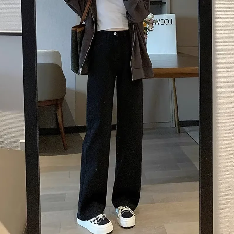 Spring And Summer New High Waisted Slim Jeans For Women Niche Casual Loose Thin Floor Pants Wide Leg Pants Trendy Pants - Image 3