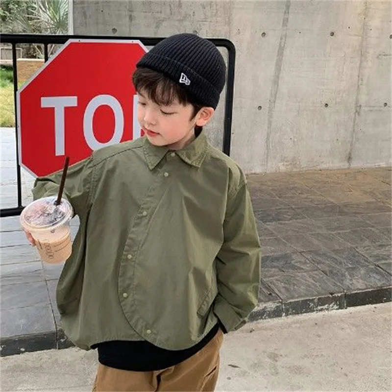 Boys Baby's Kids Blouse Jacket Outwear 2023 Hot Spring Autumn Shirts Cotton Gift Plus Size Children's Clothing - Image 4