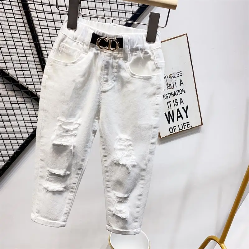 Kids Boys Jeans Pants Spring and Autumn Soft Children Baby Elastic Waist Cartoon Cotton Denim Pants for Boys 30 - Image 3