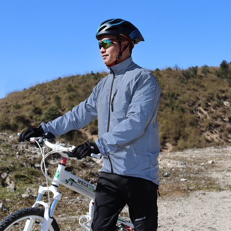 WOSAWE Full Reflective Jacket with Hoodie High Visibility Waterproof Wind Breaker Men Women Hiking Cycling Running Safety Vest - Image 4