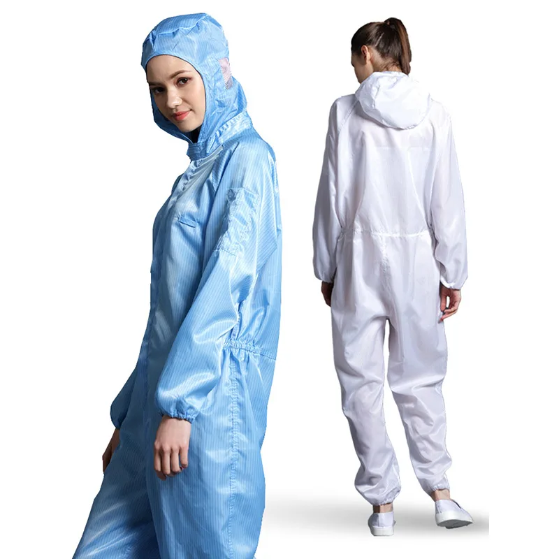 Man Woman Dust-proof Anti Static Hooded Cleanroom Garment Paint Uniform overall Clothing One-piece Coverall Clean work Clothes - Image 5