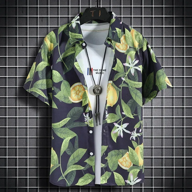 Hawaiian Beach Shirt Children Short Sleeve Casual Shirts Seaside Vacation Kids Boy Girl Loose Clothes Floral Blouse Tops - Image 4