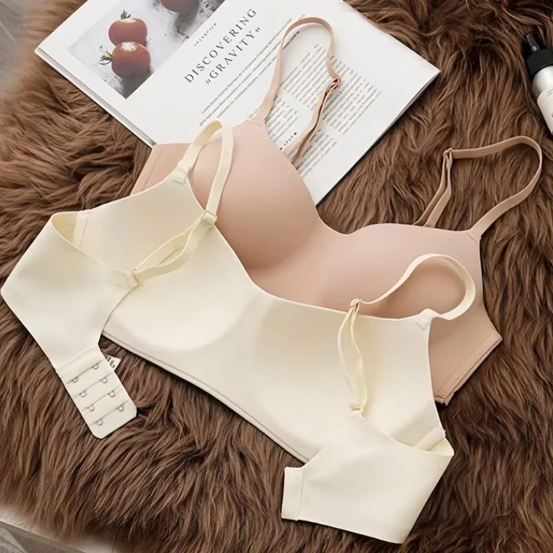 Seamless Bras For Women Small Chest 1/2 Cup Bra Non-Wire Bra Women Support Underwear Sexy Lingerie Female Glossy Intimates - Image 2