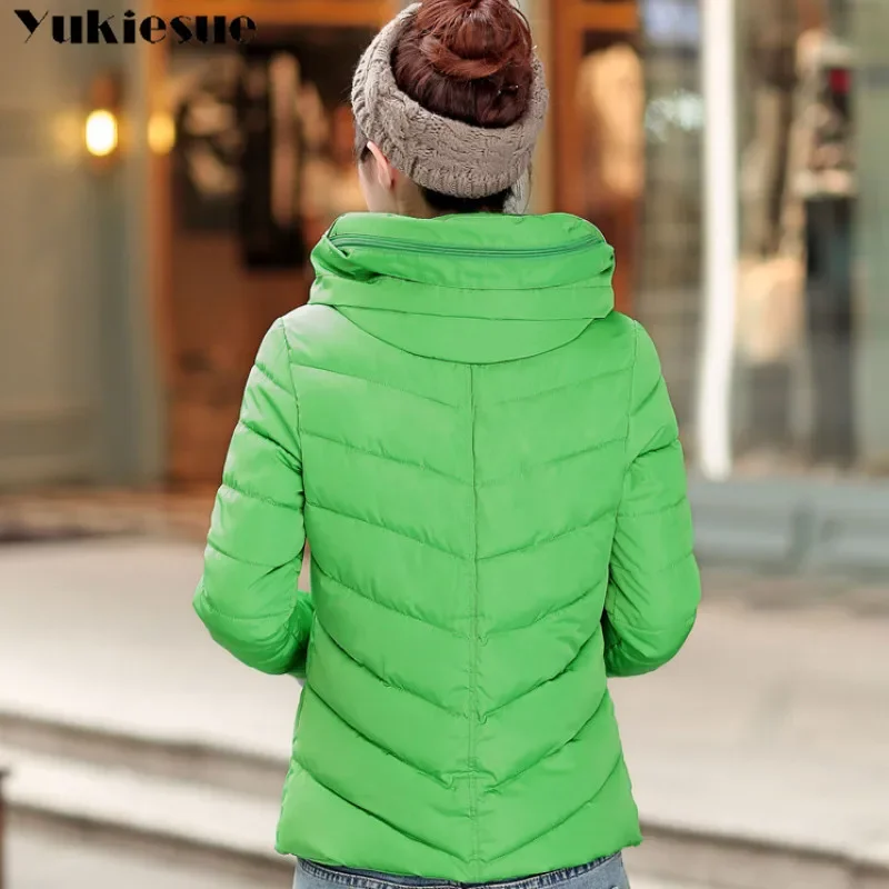 clothes Winter XXXL Jacket Women hooded Solid Color Short Female Coat Parka Outwear For Women Jaqueta Feminina Inverno - Image 6