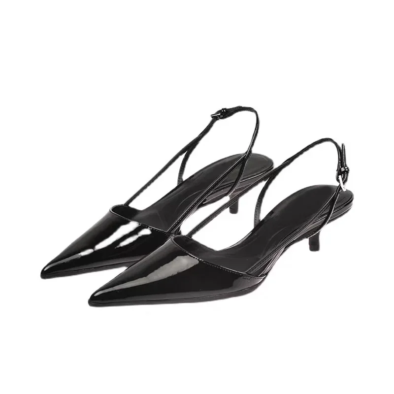 Women Pointed Toe Heels Shoes Sandals 2024 Dress Party Fashion Summer Slippers New Walking Flip Flops Pumps Slides - Image 6