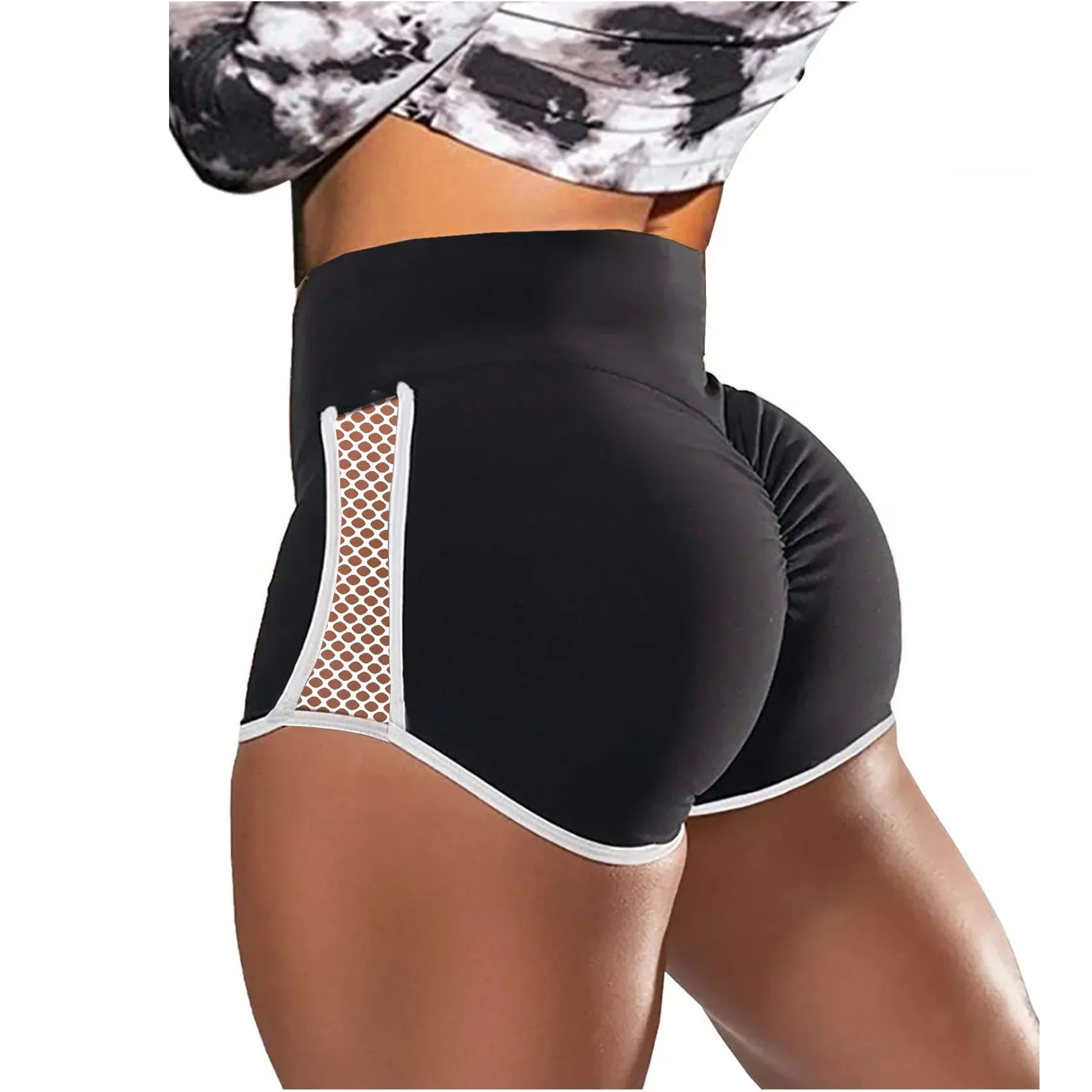 Women Sport Shorts High Waist Push Up Booty Workout Short Sexy Tummy Control Yoga Tights Openwork Fitness Hip Lifting Sportswear - Image 5