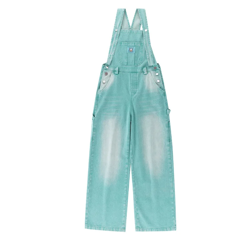 Denim Overalls for Girls Loose Slimming Casual Wide-Leg Jumpsuit 2025 Summer Kids Jeans Fashion Versatile Teen Children Pants - Image 6