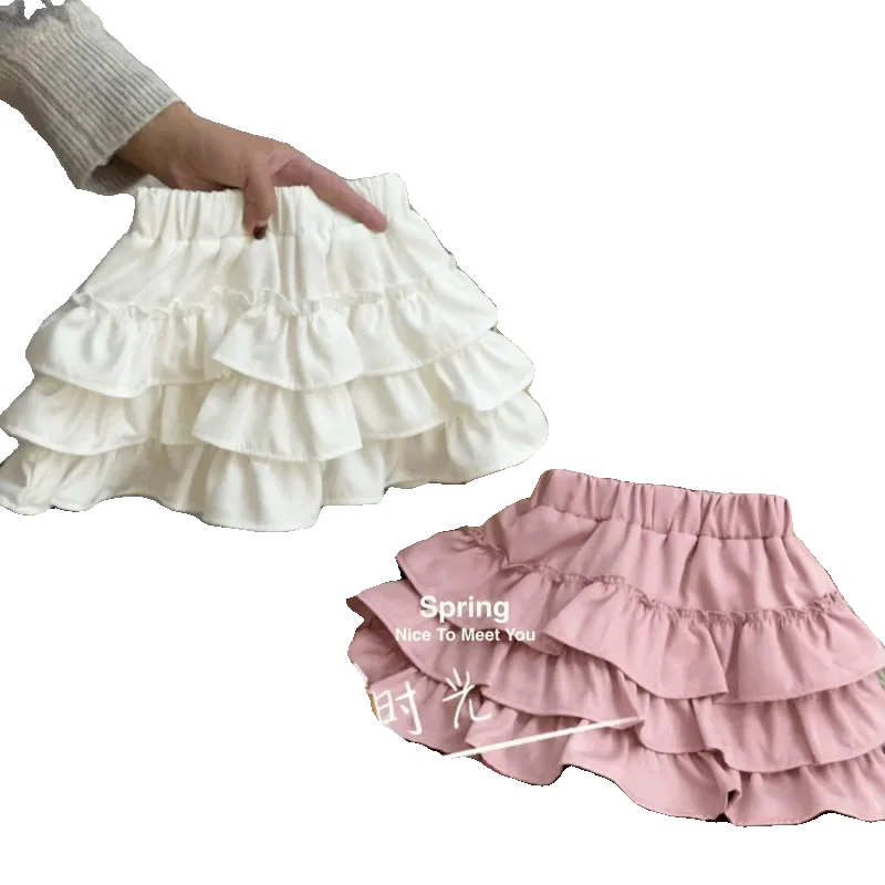2024 Baby Girls Layers Cake Skirts With Safe Shorts Fashion Kids Children Birthday Summer Skirt Casual Cute Clothes - Image 5