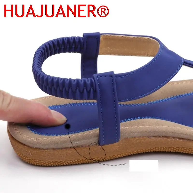 Summer Women Sandals Bohemia Casual Ethnic Shoes Flip Flops Soft Flats Woman Comfortable Plus Size Wedge Sandalias Zapatos Mujer - Image 3
