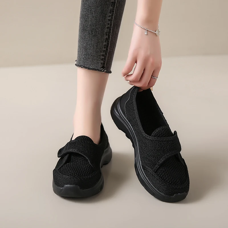 Women Walking Shoes Mesh Light Fitness Loafer Summer Spring Sports Outdoor Mother Girls Flats Breathable Sneakers Big Size 35-42 - Image 4